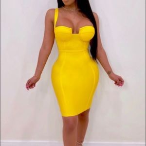 Women straps bandage bodycon wedding dress.